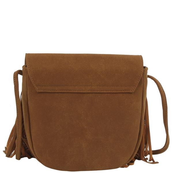 TASSEL BUCKLE FLAP CROSSBODY BAG