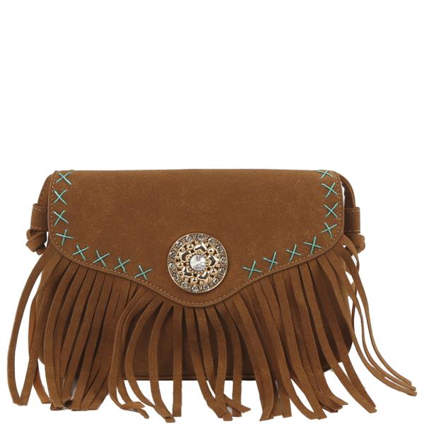WESTERN STYLE DESIGN TASSEL CROSSBODY BAG