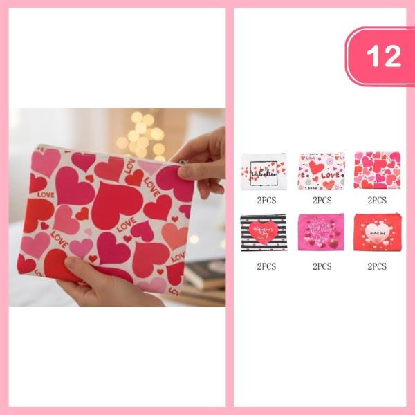 VALENTINE`S DAY MINI COIN PURSE BAG (12 UNITS)
