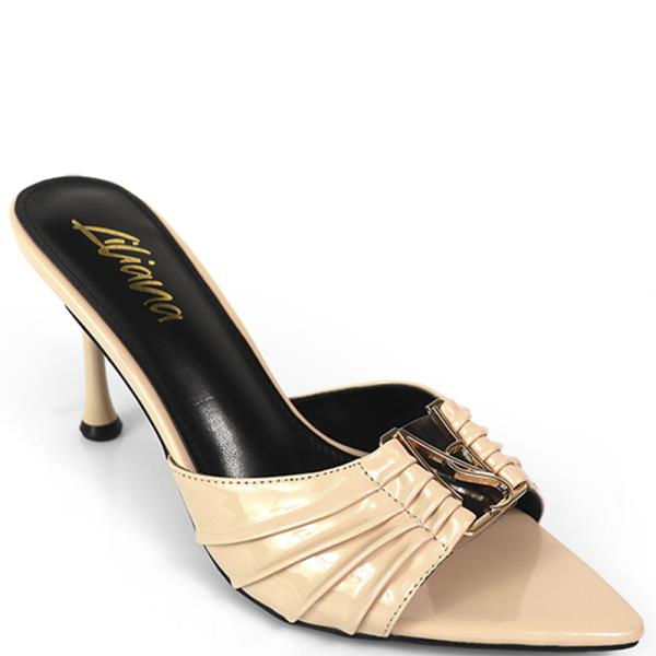 POINTED TOE W PLEATED BAND MULE 12 PAIRS