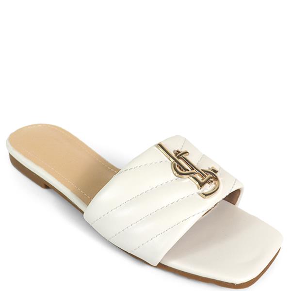 QUILTED ONE BAND SLIDE W LOGO 12 PAIRS