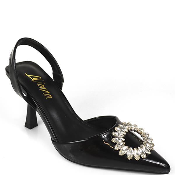 POINTED TOE SLING BACK HEELS W EMBELLISHMENT 12 PAIRS