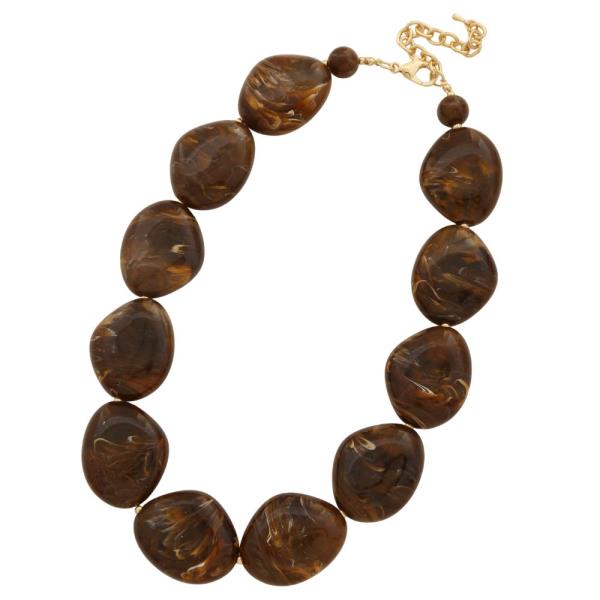 ACETATE RESIN BEAD NECKLACE
