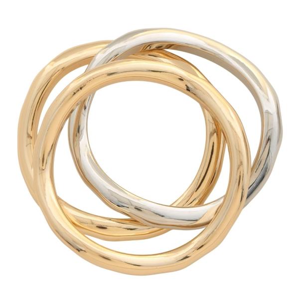 METAL MULTI STACKABLE BANGLE BRACELET SET