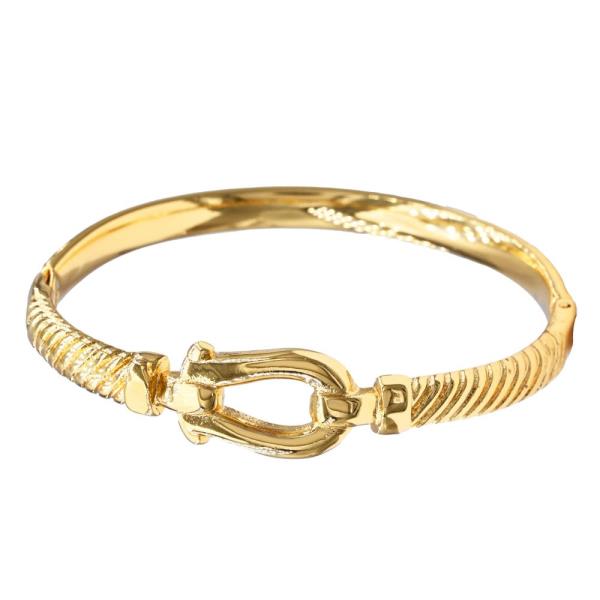 HORSESHOE STAINLESS STEEL BANGLE BRACELET