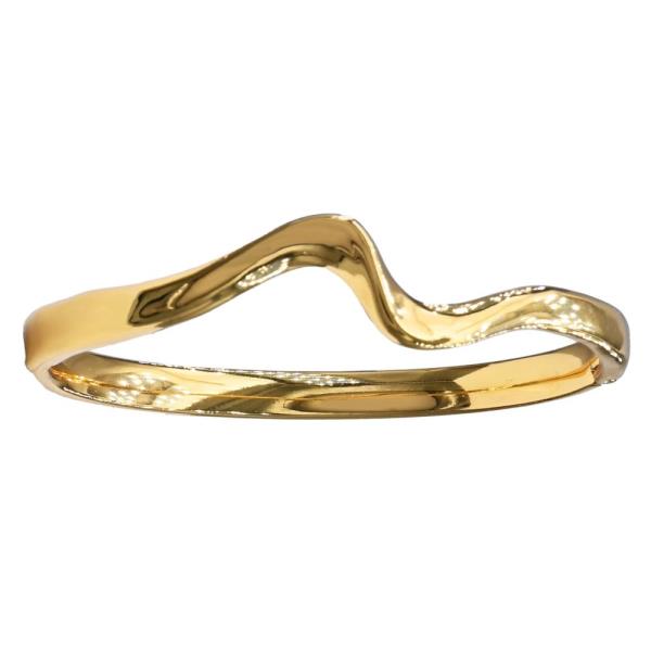 WAVE STAINLESS STEEL BANGLE BRACELET