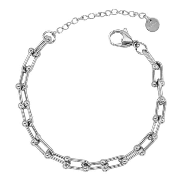STAINLESS STEEL U LINK CHAIN BRACELET