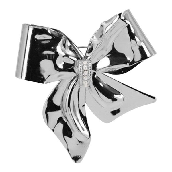 METAL BOW BROOCH PIN