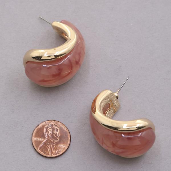 ACETATE OPEN HOOP EARRING