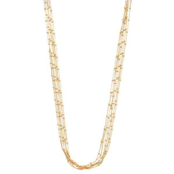 SODAJO BALL BEAD LAYERED GOLD DIPPED NECKLACE