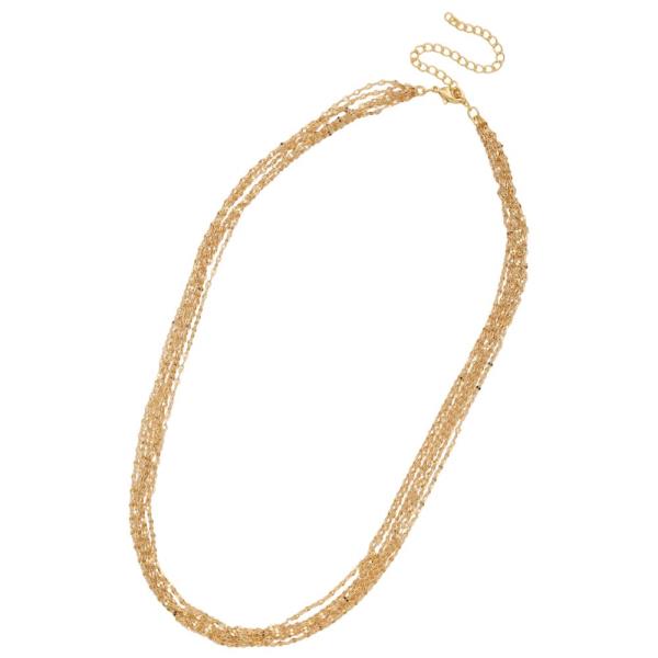 SODAJO CHAIN LAYERED GOLD DIPPED NECKLACE