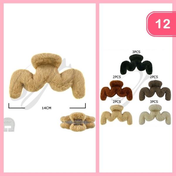 FUSSY HAIR CLAW CLIP (12 UNITS)