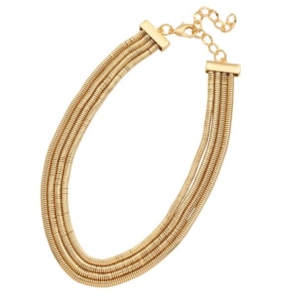 SODAJO METAL LAYERED GOLD DIPPED NECKLACE