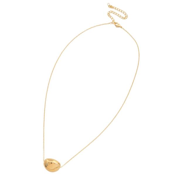 SODAJO OVAL BEAD GOLD DIPPED NECKLACE