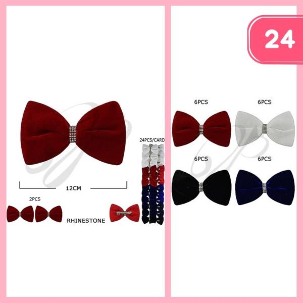 RHINESTONE HAIR BOW (24 UNITS)