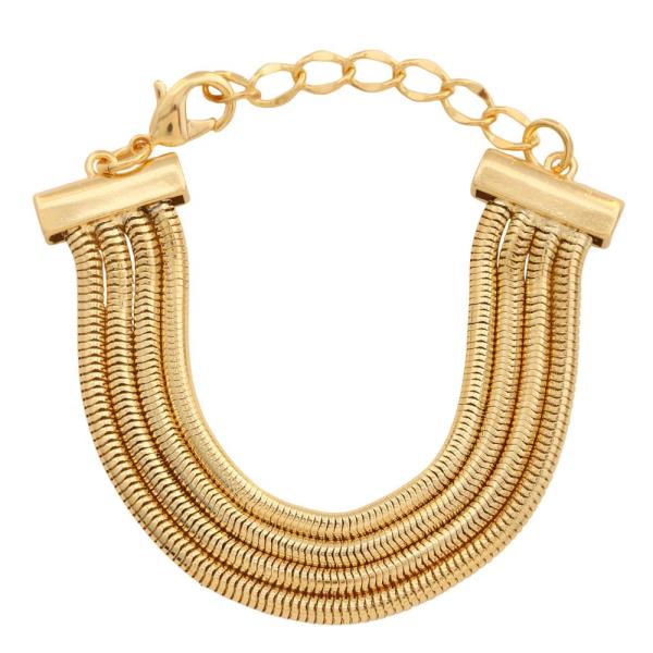 SODAJO LAYERED CHAIN GOLD DIPPED BRACELET