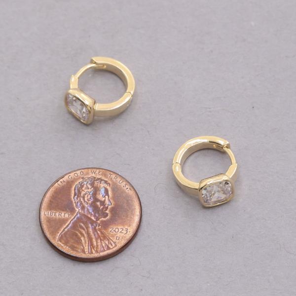 SODAJO CZ HUGGIE GOLD DIPPED EARRING