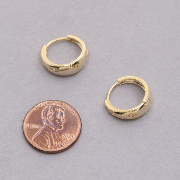 SODAJO HUGGIE GOLD DIPPED EARRING