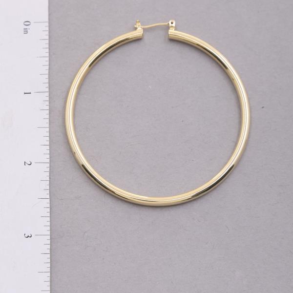 SODAJO METAL GOLD DIPPED HOOP EARRING
