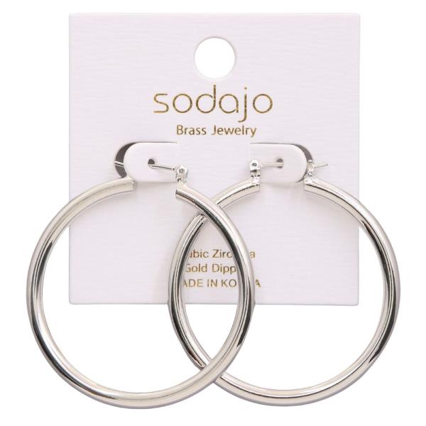 SODAJO PIPE HOOP GOLD DIPPED EARRING