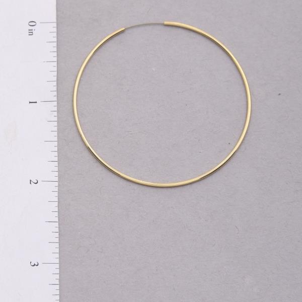 SODAJO THIN HOOP GOLD DIPPED EARRING