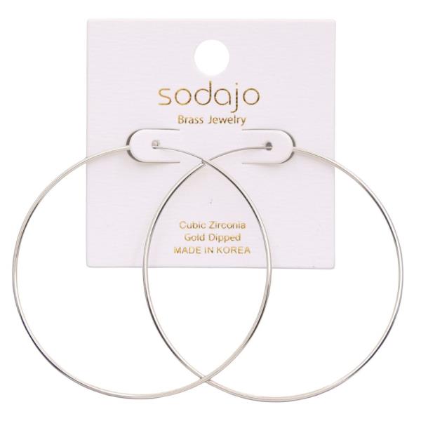 SODAJO THIN HOOP GOLD DIPPED EARRING
