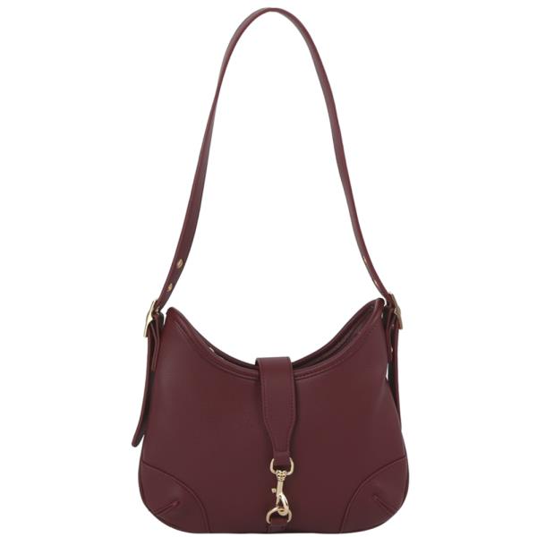 SMOOTH HOOK DESIGN CURVE SHOULDER BAG