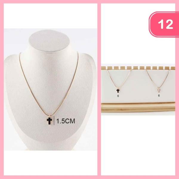 CROSS PENDANT NECKLACE (12 UNITS)