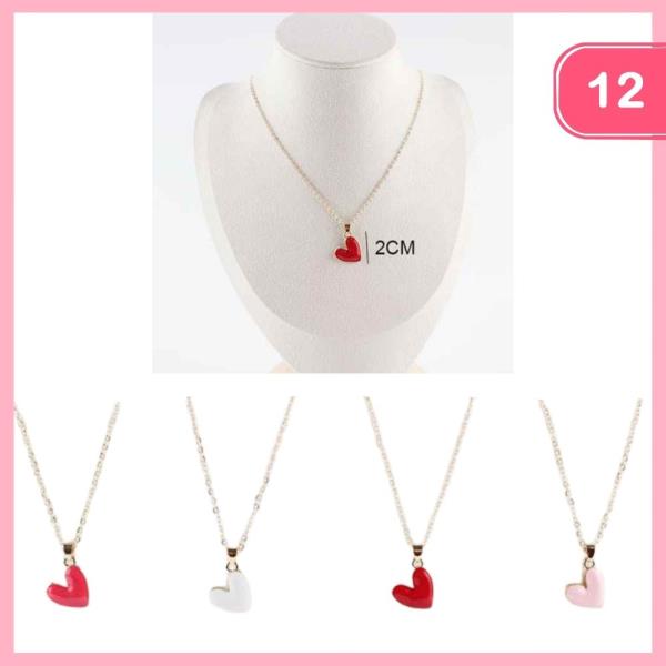 HEART PENDANT NECKLACE (12 UNITS)
