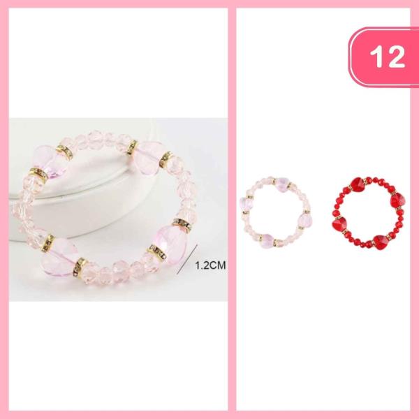 BEADE HEART BRACELET (12 UNITS)