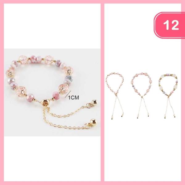 BEADED ADJUSTABLE BRACELET (12 UNITS)