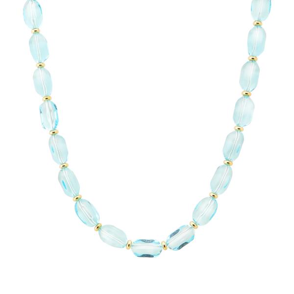 COLOR CLEAR BEADED NECKLACE