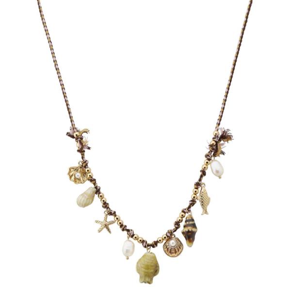 SEALIFE MULTI CHARM BEADED NECKLACE