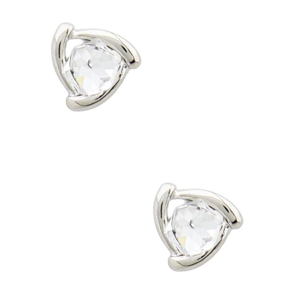 CRYSTAL METAL STUD EARRING