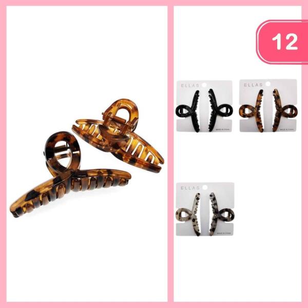 HAIR CLAW CLIP SET (12 UNITS)