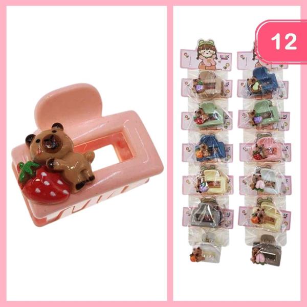 CUTE CAPYBARBARA HAIR CLAW CLIP (12 UNITS)