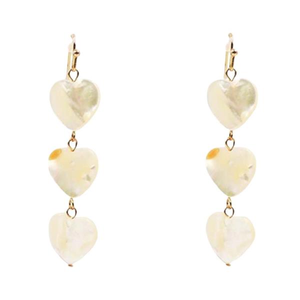 HEART PEARL DROP EARRING