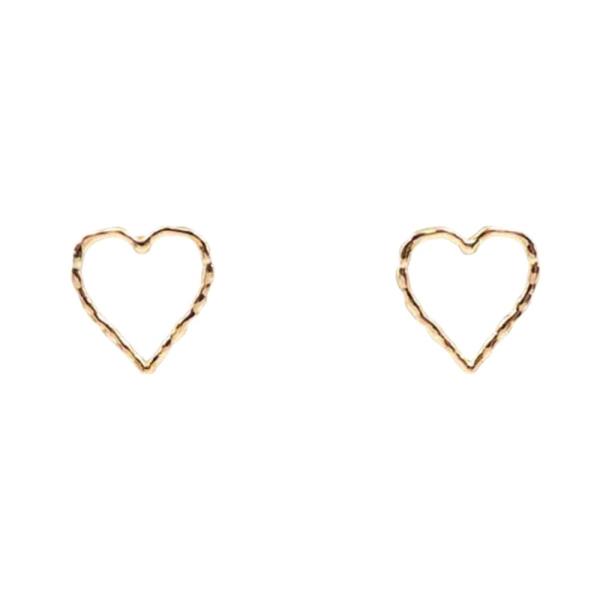 METAL HEART STUD EARRING