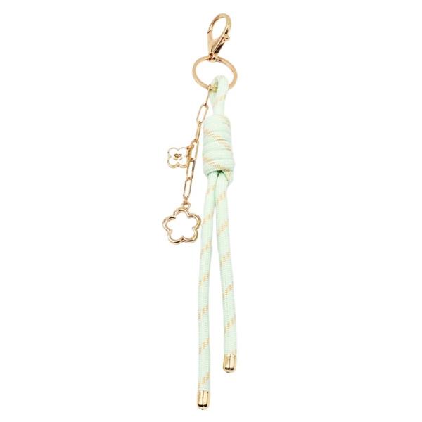 CORD TASSEL FLOWER CHARM BAG CHARM KEYCHAIN