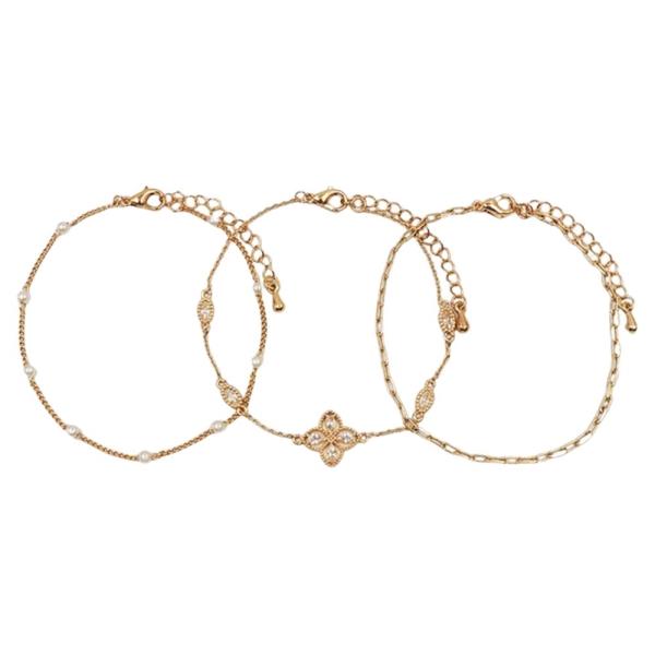 DAINTY CHAIN MIX CHAIN BRACELET SET
