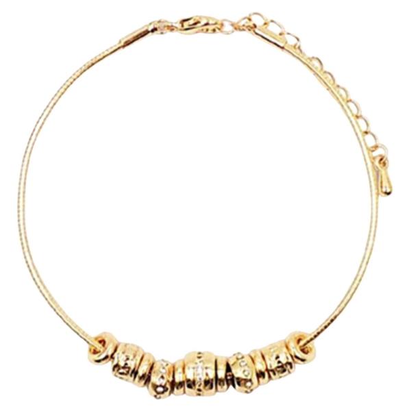 RHINESTONE METAL CHAIN BRACELET