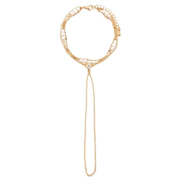 OVAL LINK DROP ACCENT CHAIN RING BRACELET