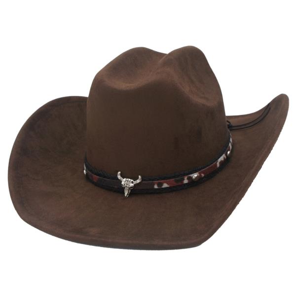 LONGHORN COW/JUTE BRAID BAND COWBOY HAT