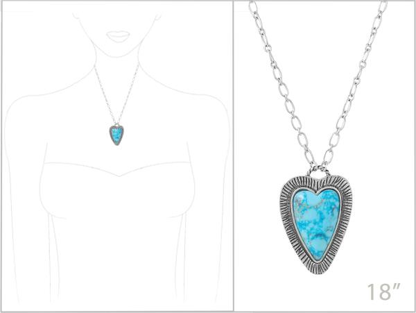WESTERN STYLE HEART PENDANT NECKLACE