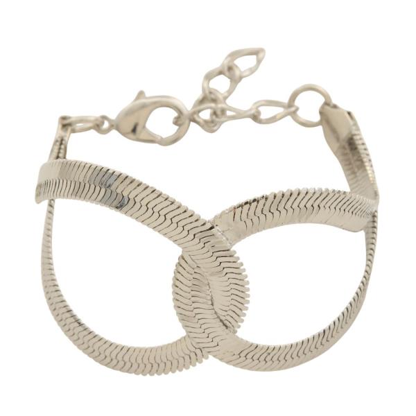 SODAJO CRISS CROSS METAL GOLD DIPPED BRACELET