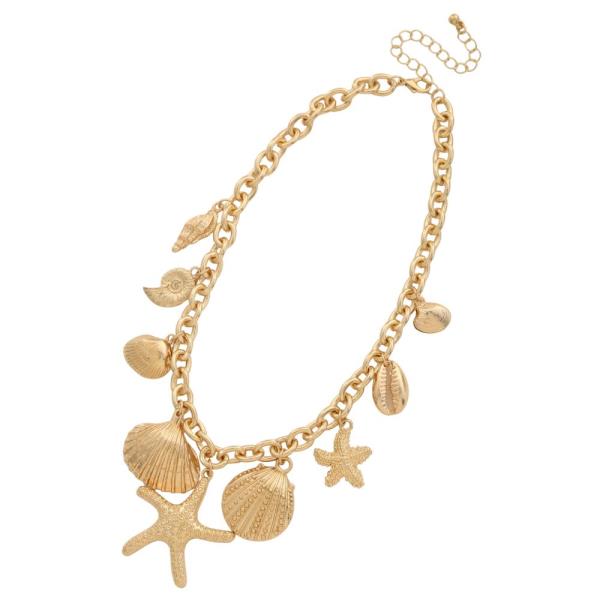 SDJ SEALIFE MULTI CHARM METAL NECKLACE
