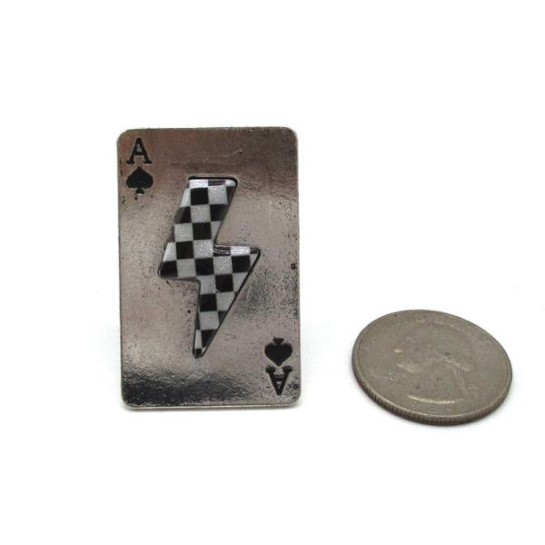 WESTERN ACE CARD LIGHTNING RING