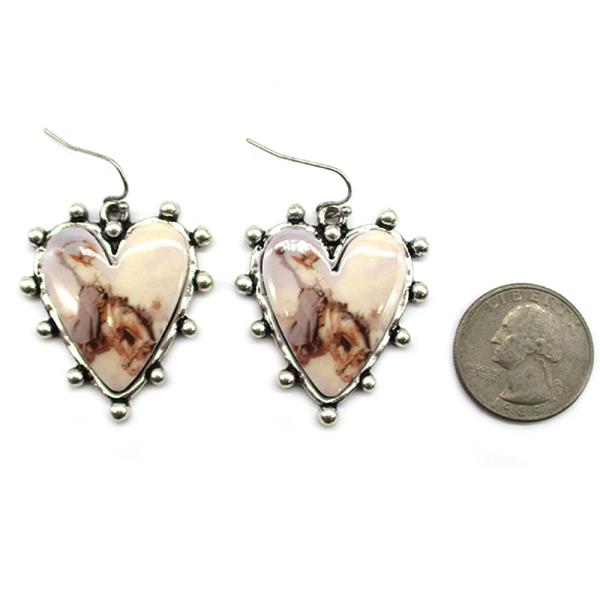 WESTERN COWGIRL HEART SHAPE EARRING