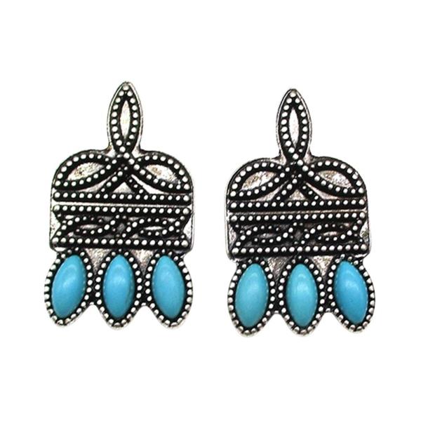 WESTERN FLORAL SCROLLWORK FILIGREE EARRING