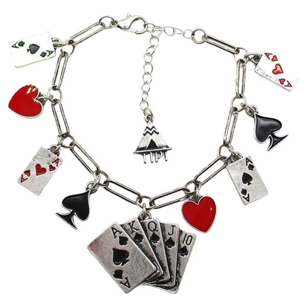 WESTERN PLAYING CARD CHARM BRACELET